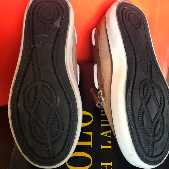 Polo khaki Boat shoe w leather trim - Picture 2 of 3